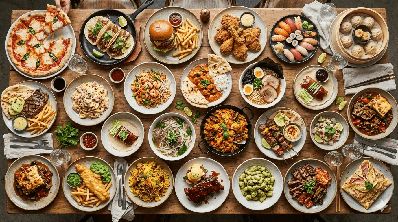 A spread of delicious food dishes